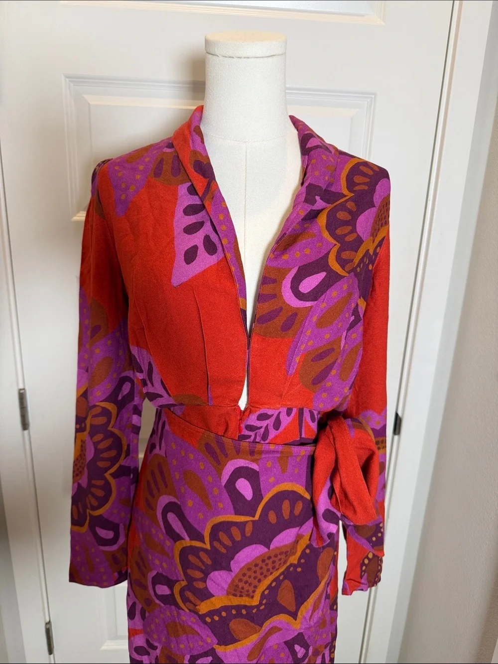 FARM Rio New Without Tags Red, Purple & Pink Floral Wrap Romper Size M